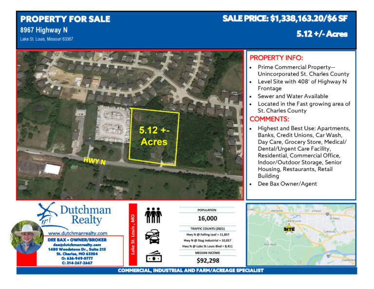 8967 Highway N - Lake St Louis, MO - 5.12 Acres