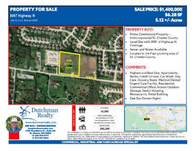 8967 Highway N - Lake St Louis, MO - 5.12 +/- Acres