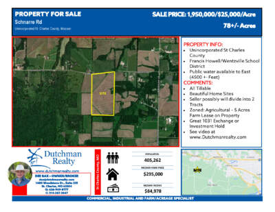 Schnarre Rd. - Unincorporated St. Charles County, MO - 78 +/- Acres
