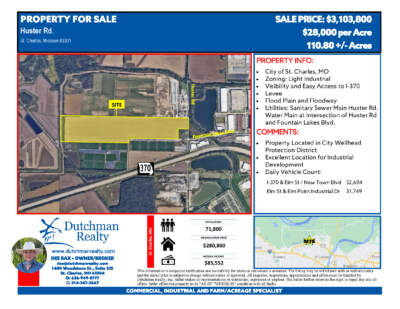 Huster Rd - St. Charles, MO - 110.8 +/- Acres