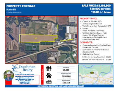 Huster Rd - St. Charles, MO - 110.8 +/- Acres
