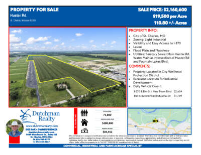 Huster Rd - St. Charles, MO - 110.8 +/- Acres