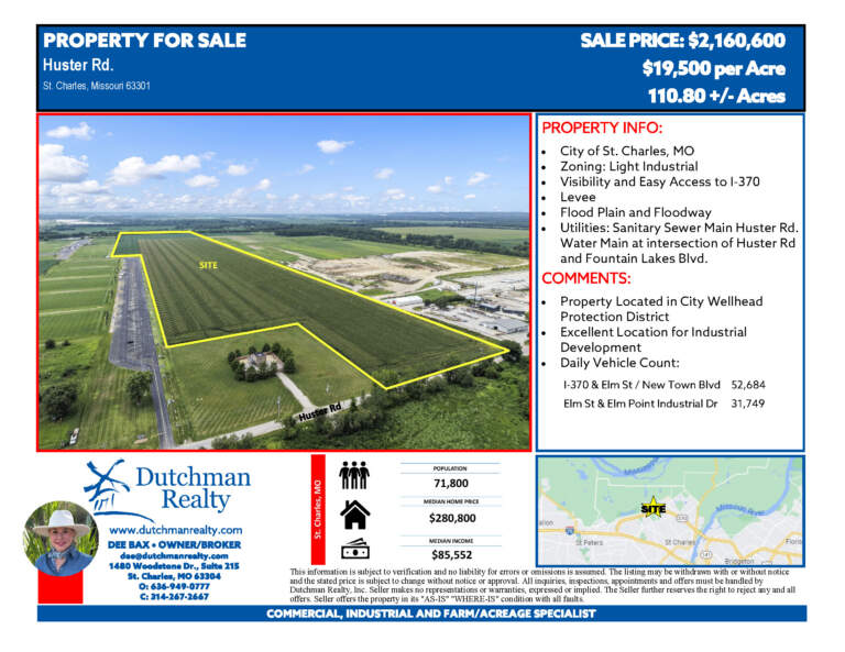 Huster Rd - St. Charles, MO - 110.8 +/- Acres
