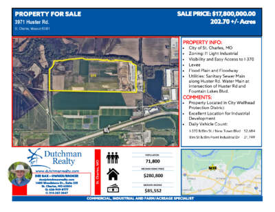 3971 Huster Rd. - St. Charles, MO - 202.7 +/- Acres